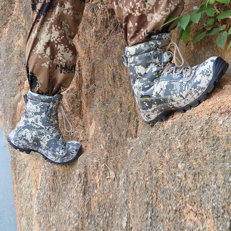 Men’s Side Zip Outdoor Training Camouflage Army Boots | 002