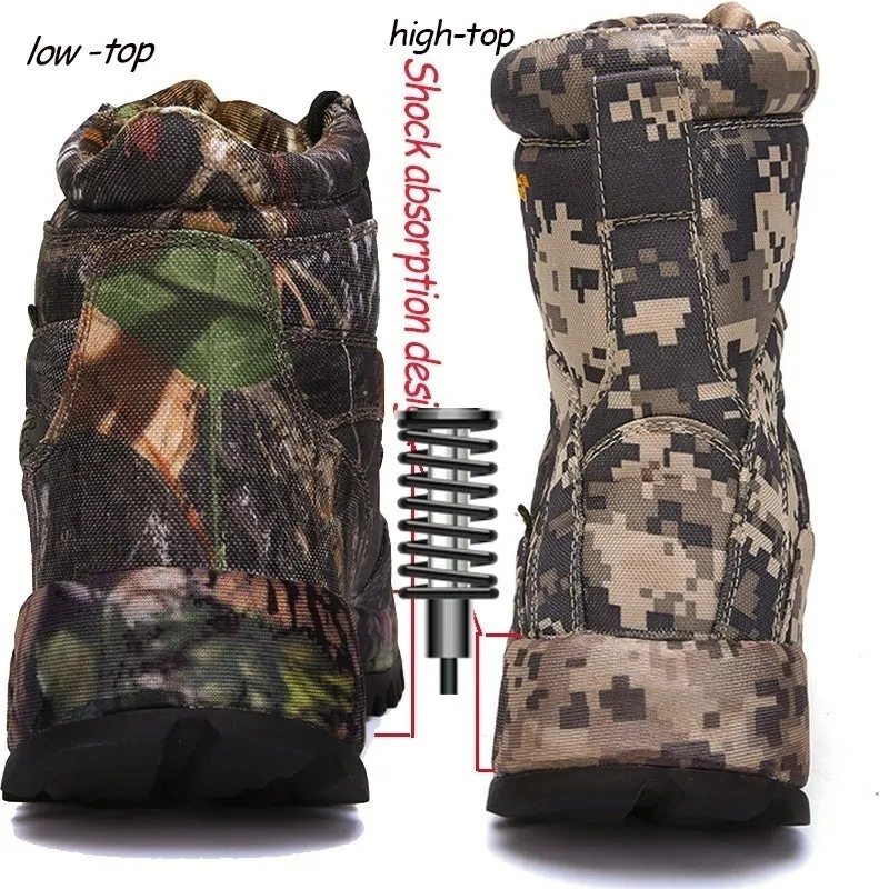 Men’s Side Zip Outdoor Training Camouflage Army Boots | 002