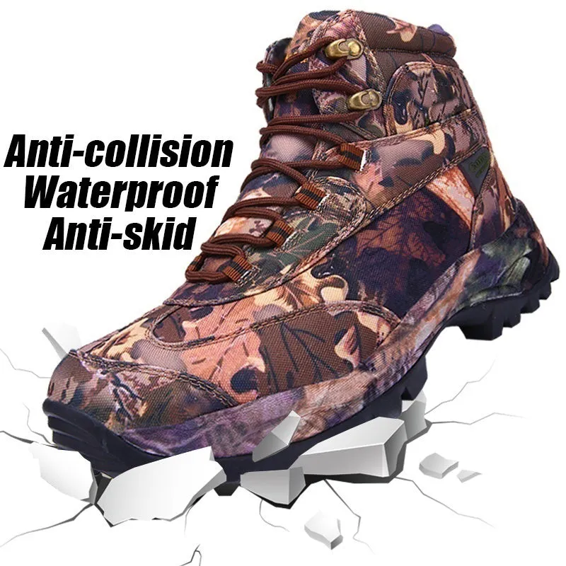 Men’s Side Zip Outdoor Training Camouflage Army Boots | 002