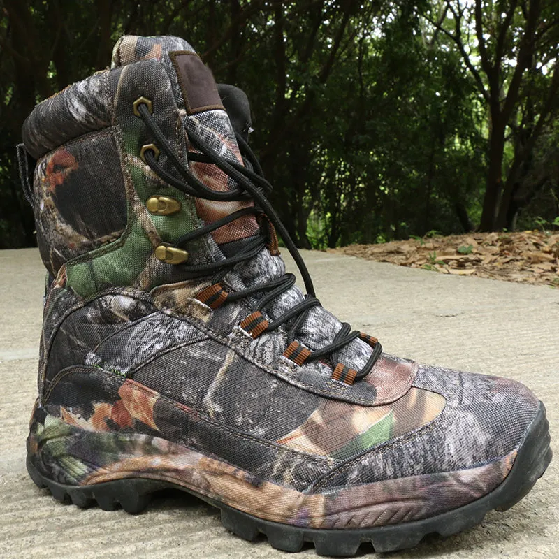 Men’s Side Zip Outdoor Training Camouflage Army Boots | 002