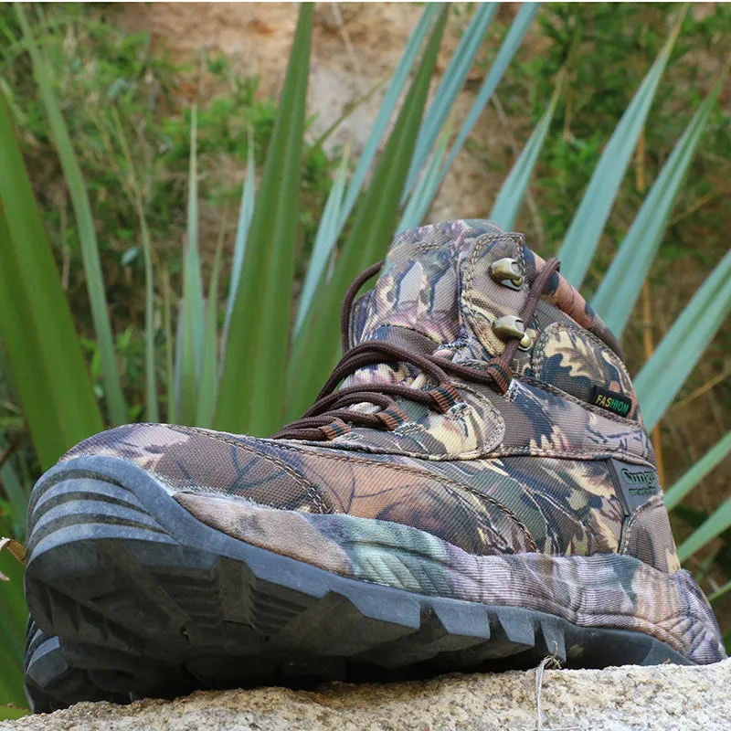 Men’s Side Zip Outdoor Training Camouflage Army Boots | 002