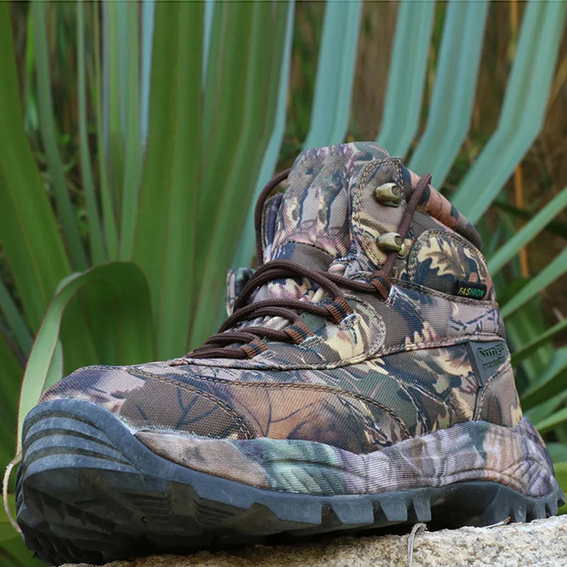 Men’s Side Zip Outdoor Training Camouflage Army Boots | 002