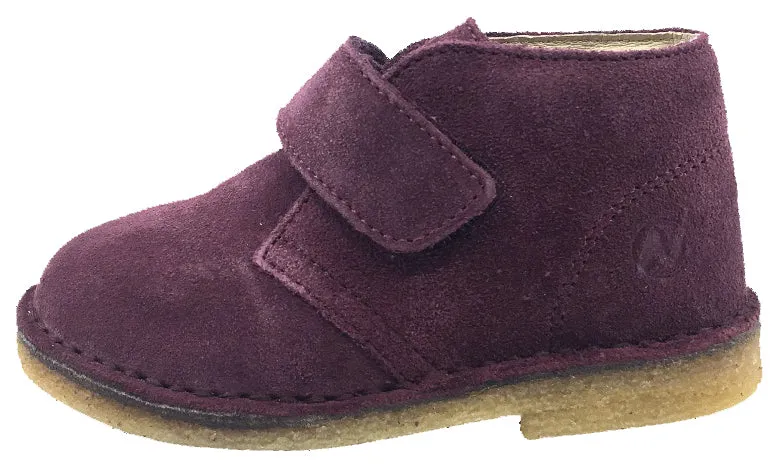 Naturino Boy's and Girl's Chukka Desert Boot, Burgundy Suede