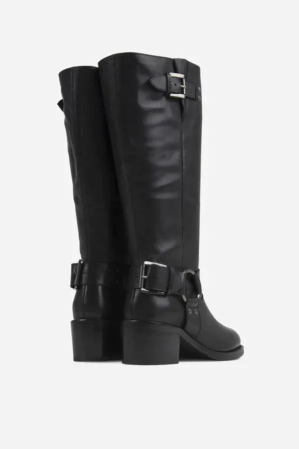 New Camperos Black Biker Boots