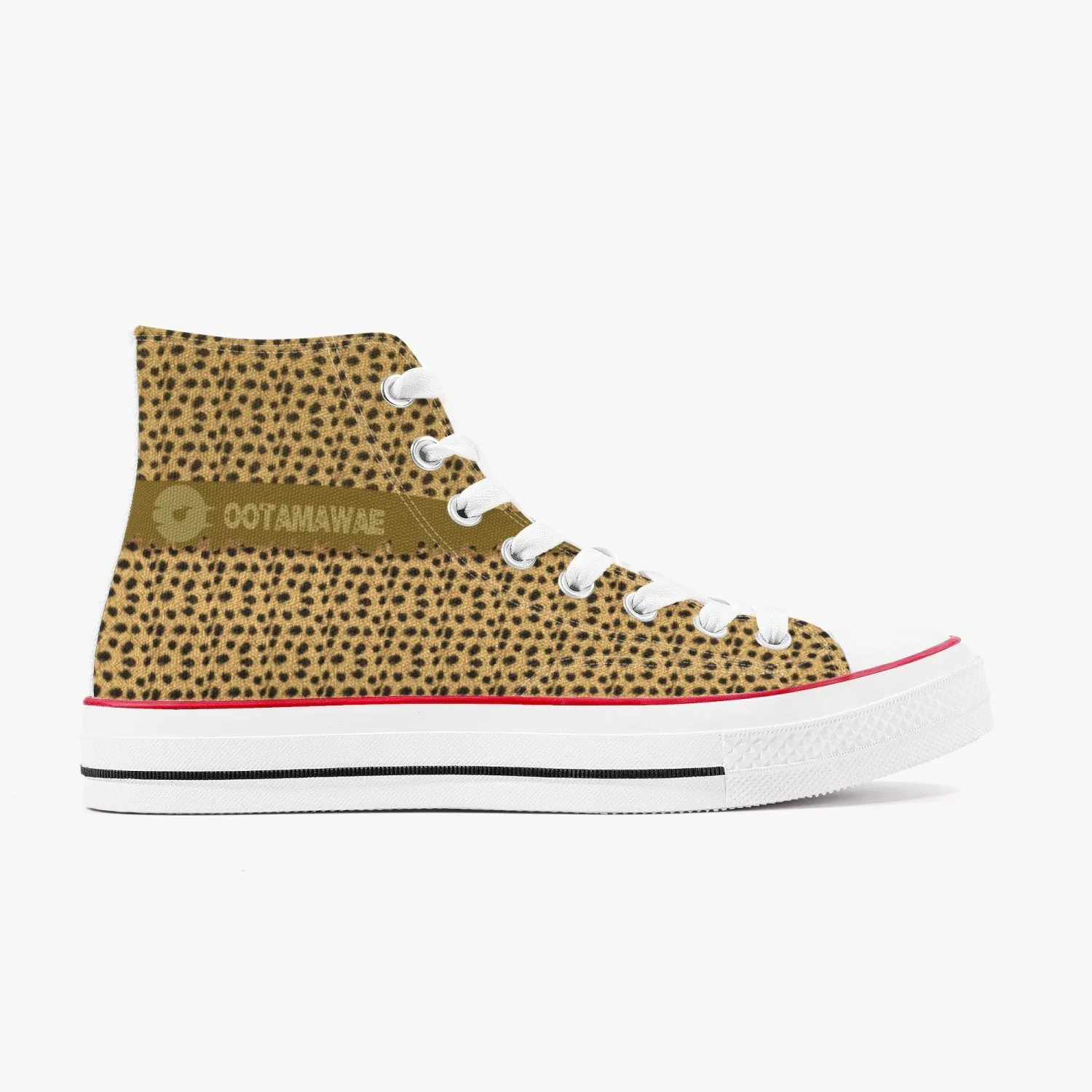 New High-Top Canvas Shoes - Animal Print