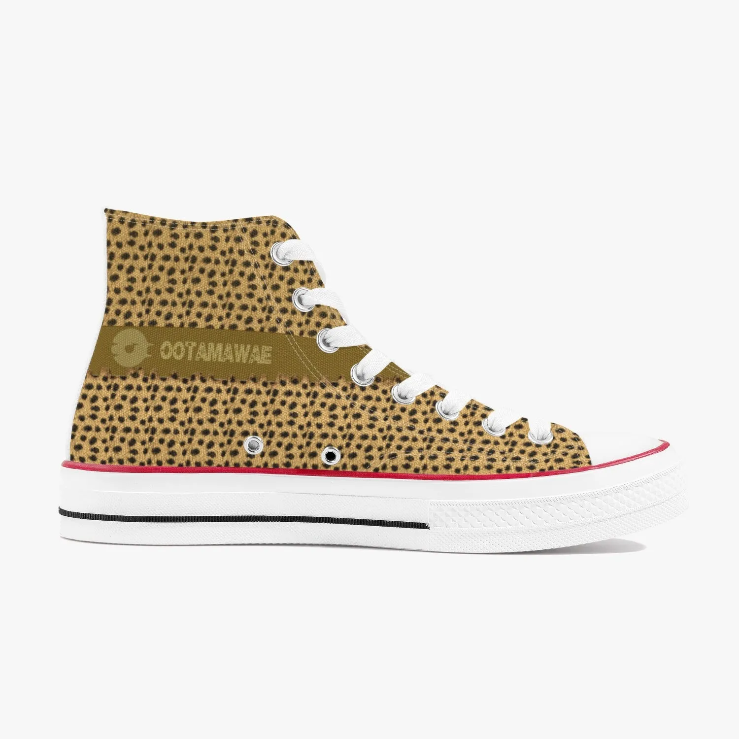 New High-Top Canvas Shoes - Animal Print