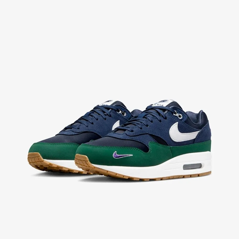 Original Nike Air Max 1 &#39;87 QS &#39;Obsidian&#39; Unisex Navy Blue/Green Sport Shoes DV3887-400 Nike Sneaker