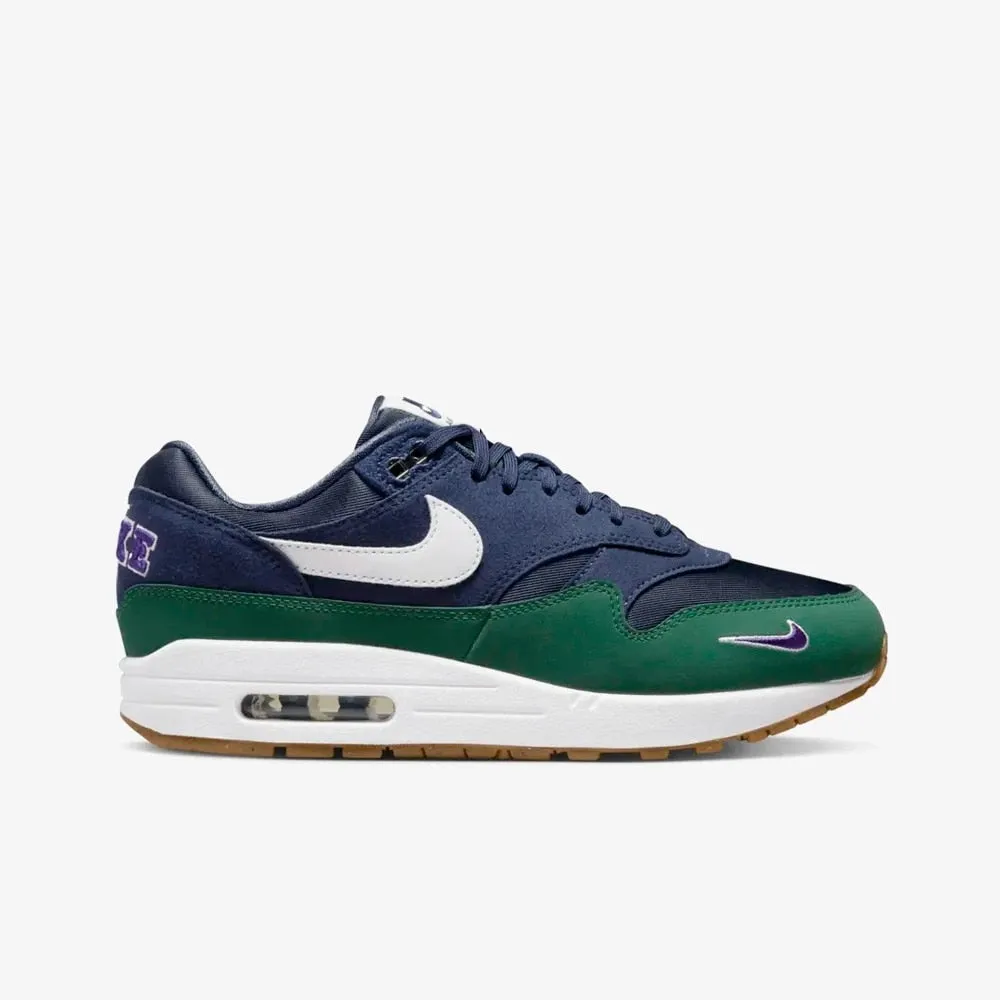 Original Nike Air Max 1 &#39;87 QS &#39;Obsidian&#39; Unisex Navy Blue/Green Sport Shoes DV3887-400 Nike Sneaker