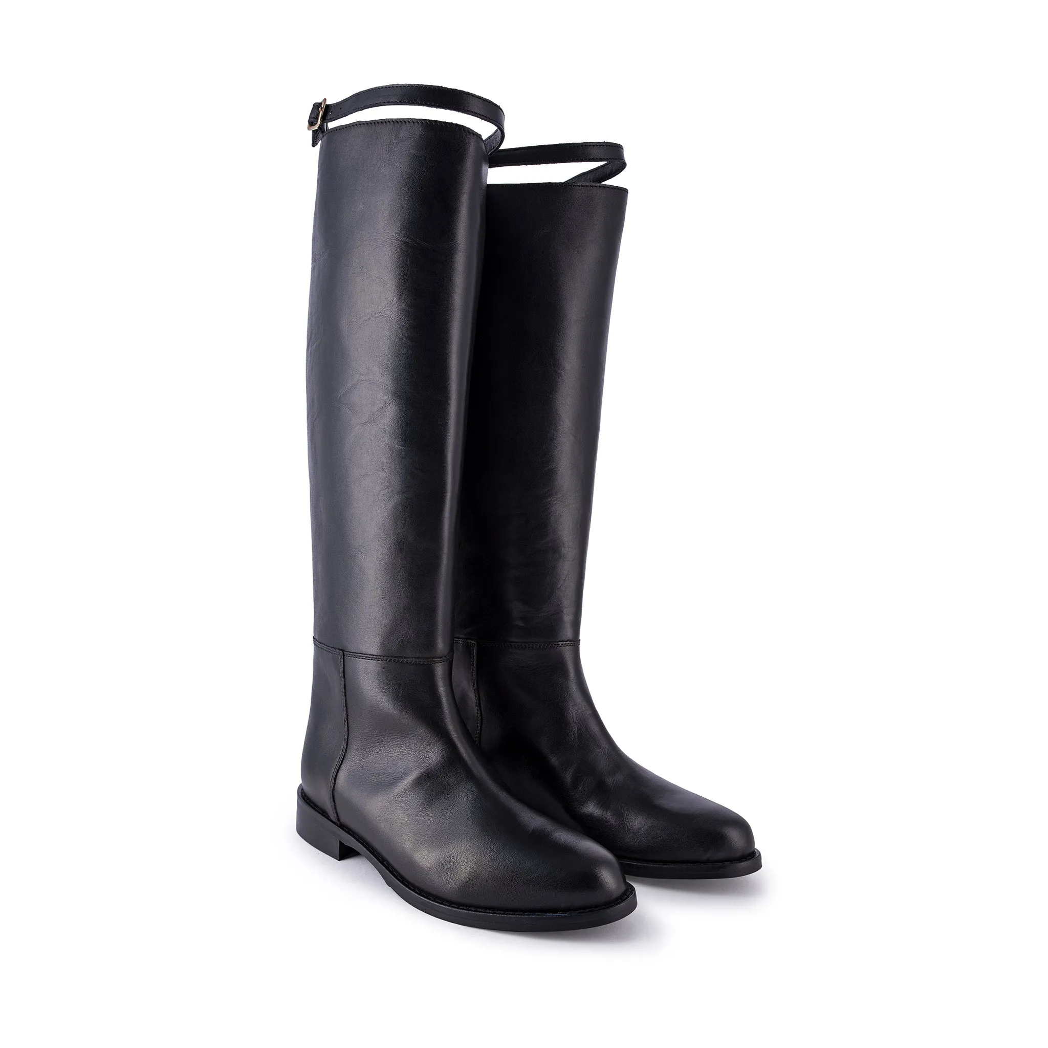 Oscar Black Strap High Boots