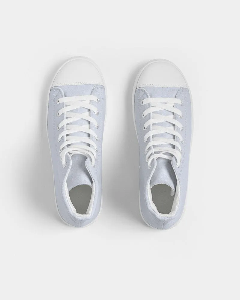 Pale Blue Men's High-top Canvas Sneakers | Men's | Bright Pale Blue | C10M5Y0K0