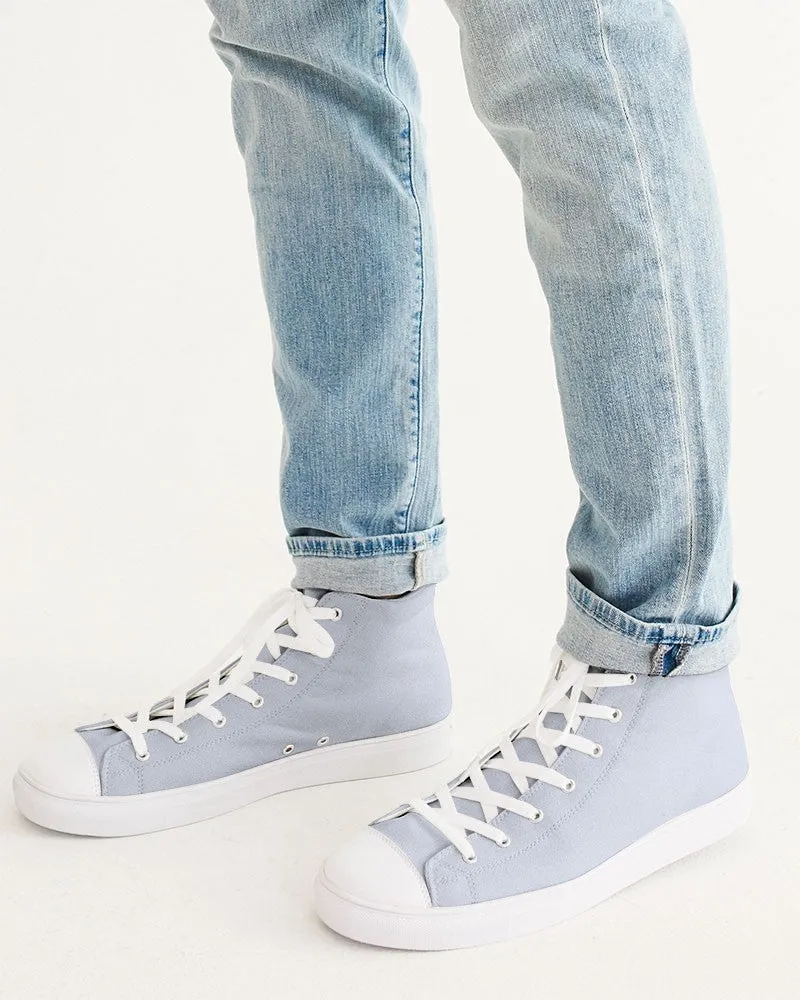 Pale Blue Men's High-top Canvas Sneakers | Men's | Bright Pale Blue | C10M5Y0K0