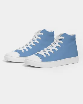 Pastel Blue Women's High-top Canvas Sneakers | Women's | Bright Pastel Blue | C60M30Y0K0