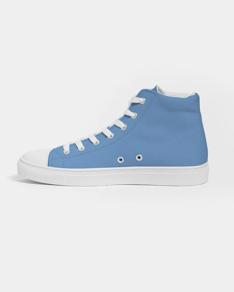 Pastel Blue Women's High-top Canvas Sneakers | Women's | Bright Pastel Blue | C60M30Y0K0