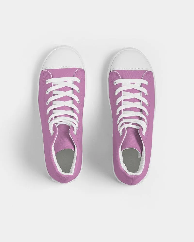 Pastel Magenta Purple Men's High-top Canvas Sneakers | Men's | Bright Pastel Magenta Purple | C15M60Y0K0