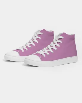 Pastel Magenta Purple Men's High-top Canvas Sneakers | Men's | Bright Pastel Magenta Purple | C15M60Y0K0