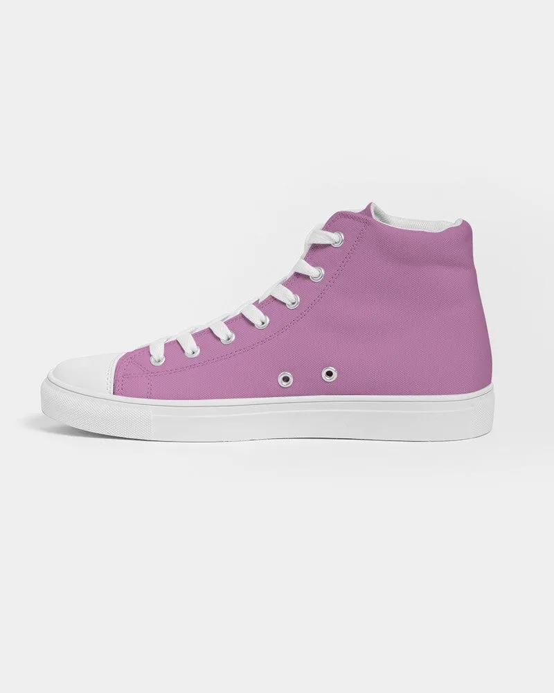 Pastel Magenta Purple Men's High-top Canvas Sneakers | Men's | Bright Pastel Magenta Purple | C15M60Y0K0