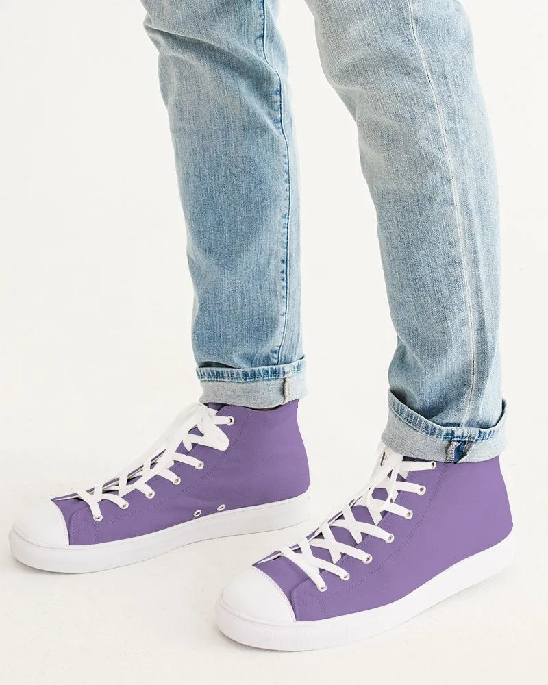 Pastel Violet Men's High-top Canvas Sneakers | Men's | Bright Pastel Violet | C45M60Y0K0