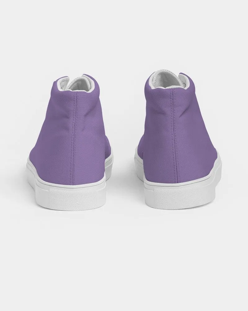 Pastel Violet Men's High-top Canvas Sneakers | Men's | Bright Pastel Violet | C45M60Y0K0