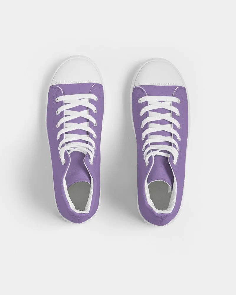 Pastel Violet Men's High-top Canvas Sneakers | Men's | Bright Pastel Violet | C45M60Y0K0