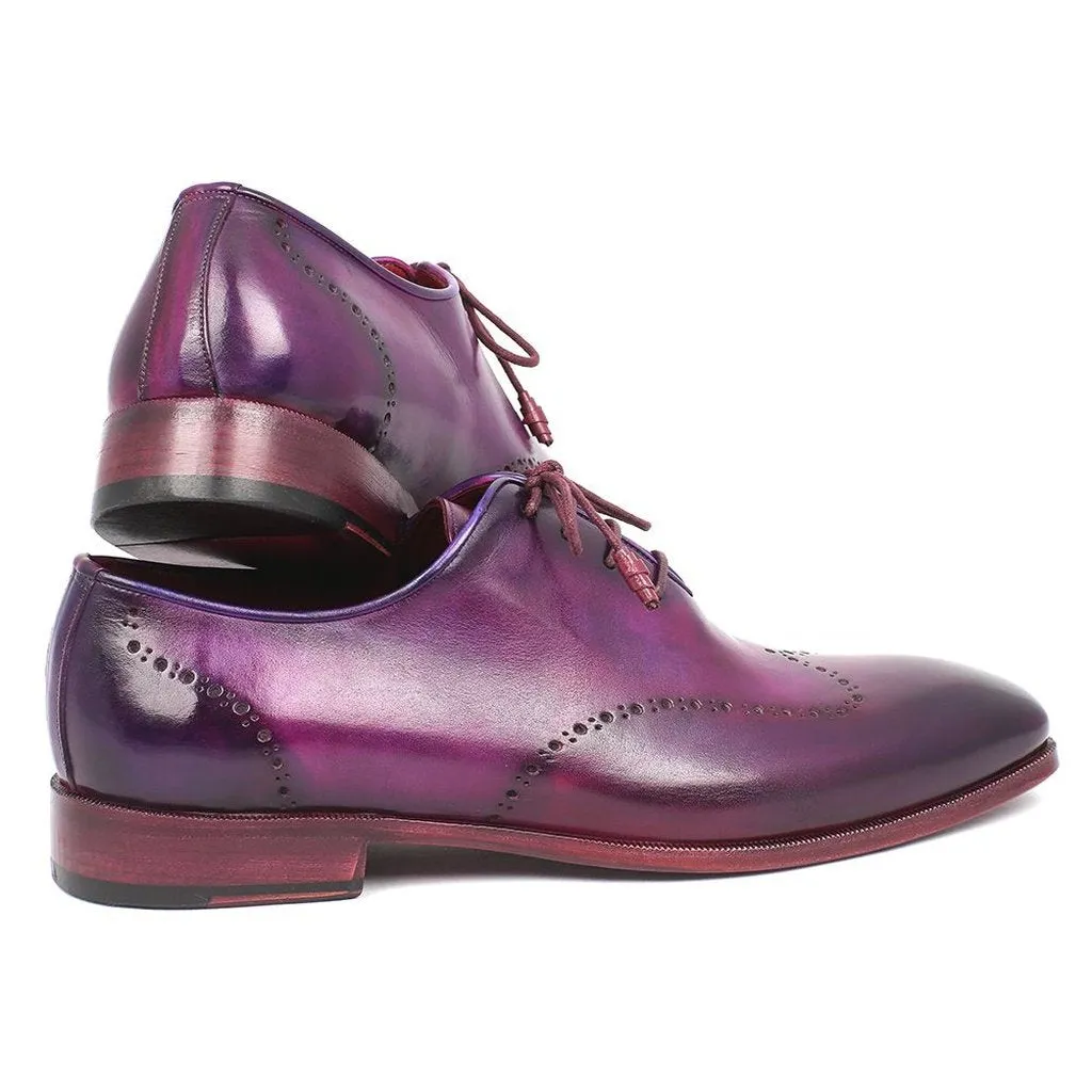 Paul Parkman Men's Purple Wingtip Oxfords (ID#84HT12)