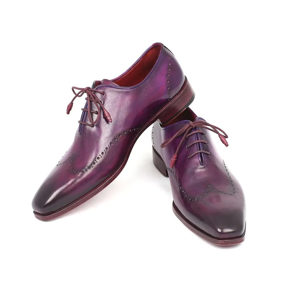 Paul Parkman Men's Purple Wingtip Oxfords (ID#84HT12)