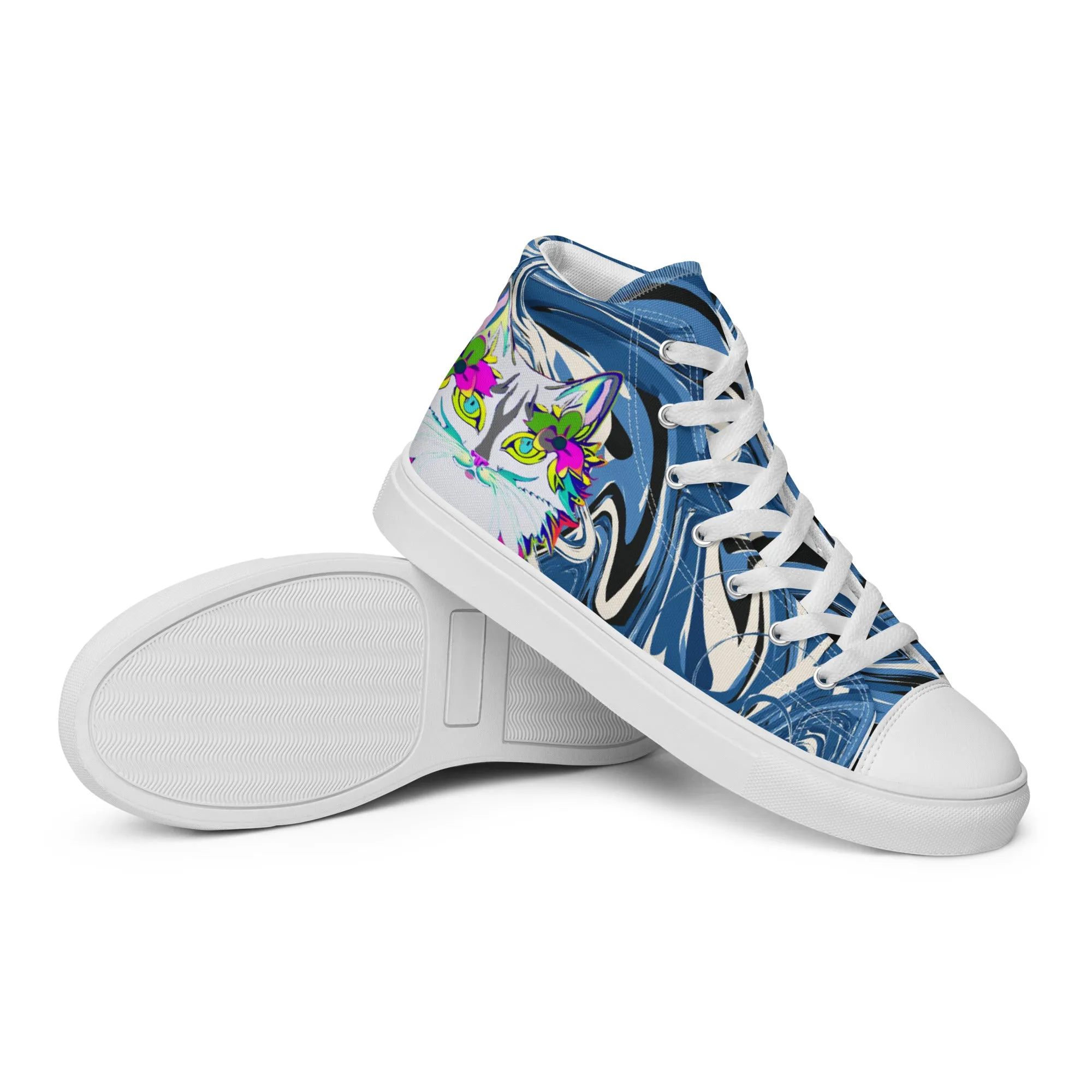 "Sonya My Beautiful Cat" Collection - Women’s High Top Canvas Shoes