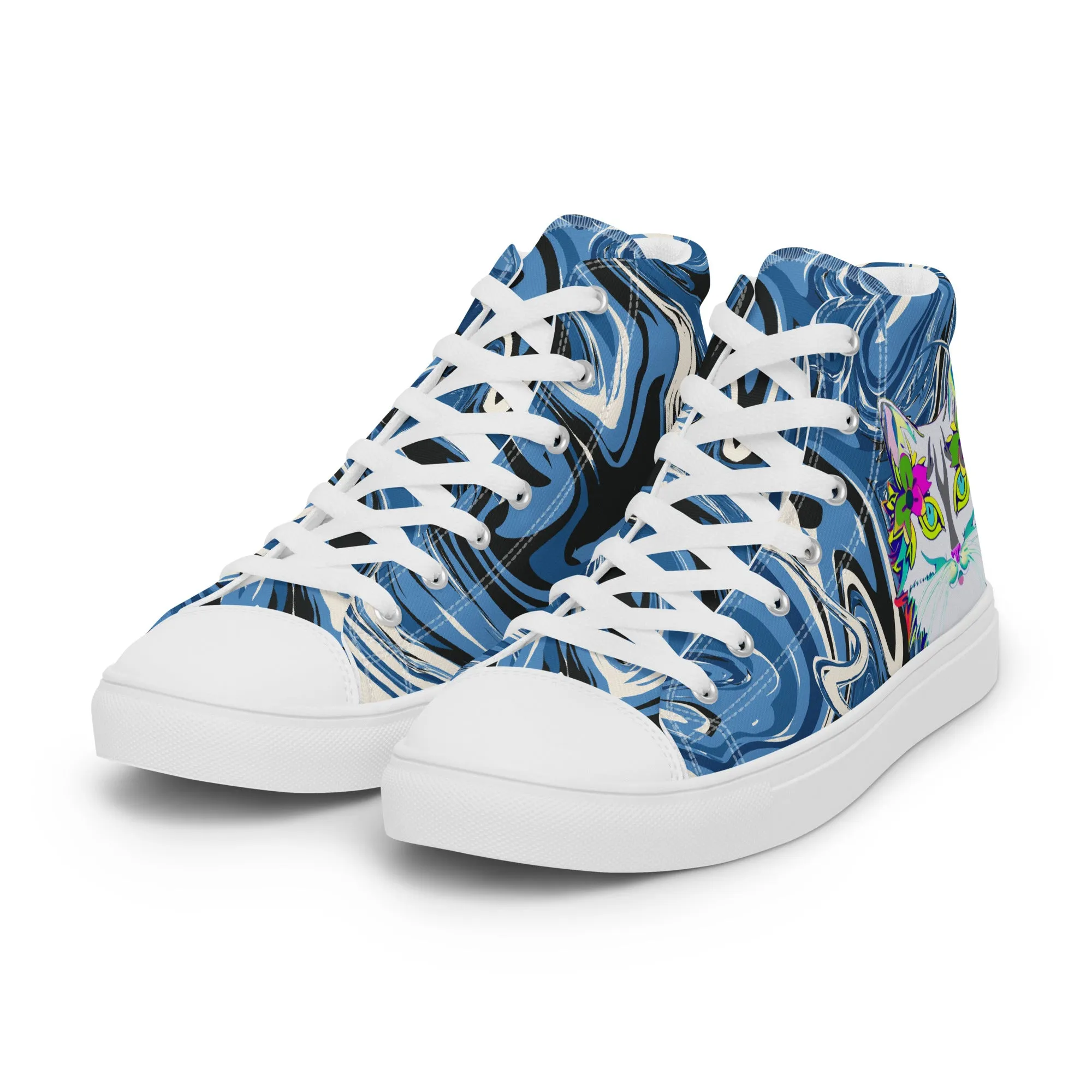 "Sonya My Beautiful Cat" Collection - Women’s High Top Canvas Shoes