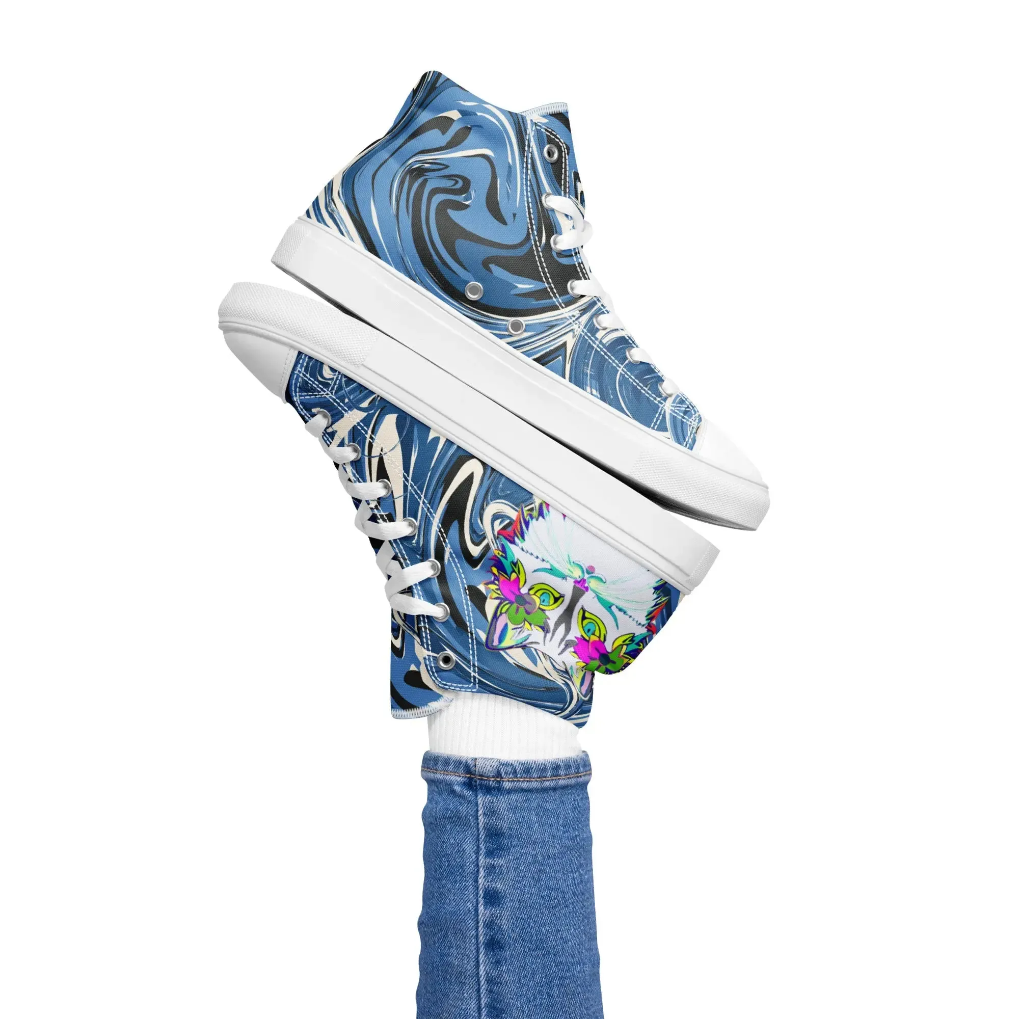 "Sonya My Beautiful Cat" Collection - Women’s High Top Canvas Shoes