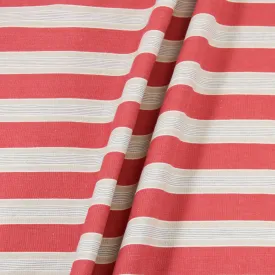 RED/CREAM STRIPED CANVAS