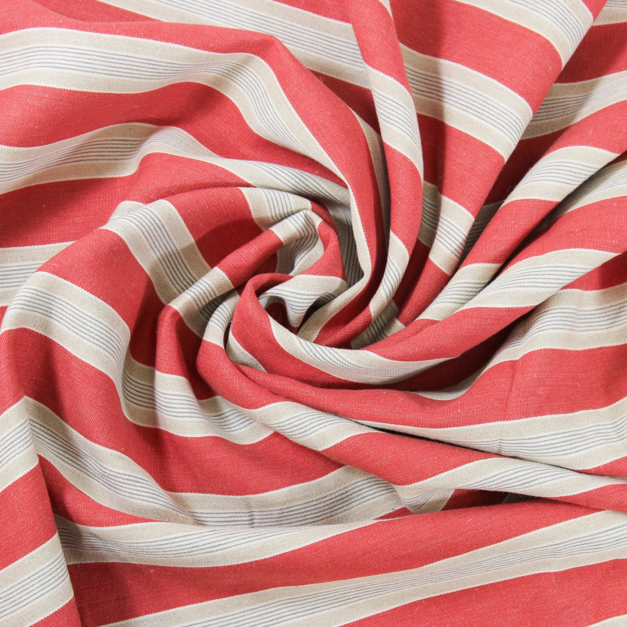 RED/CREAM STRIPED CANVAS