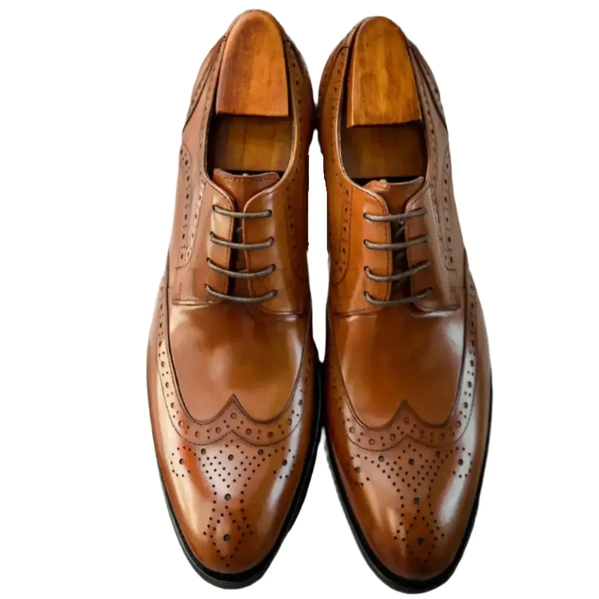 Ryno - Brogue Derby leather dress shoes for men