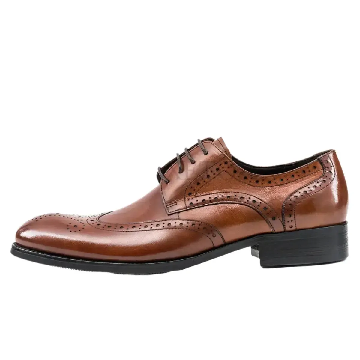 Ryno - Brogue Derby leather dress shoes for men