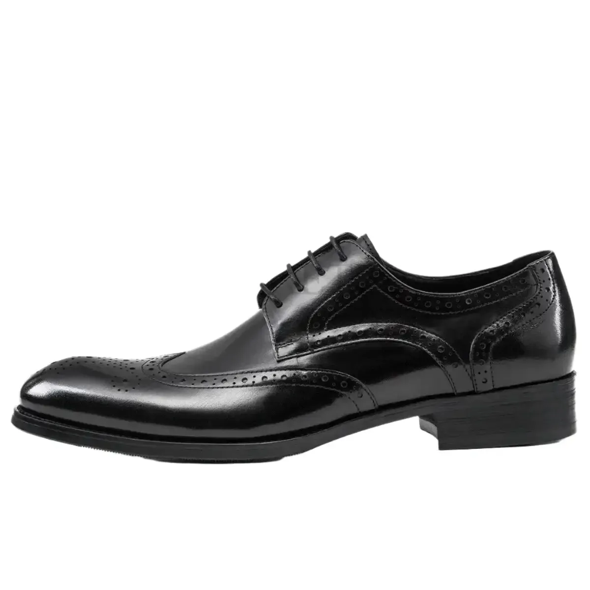 Ryno - Brogue Derby leather dress shoes for men