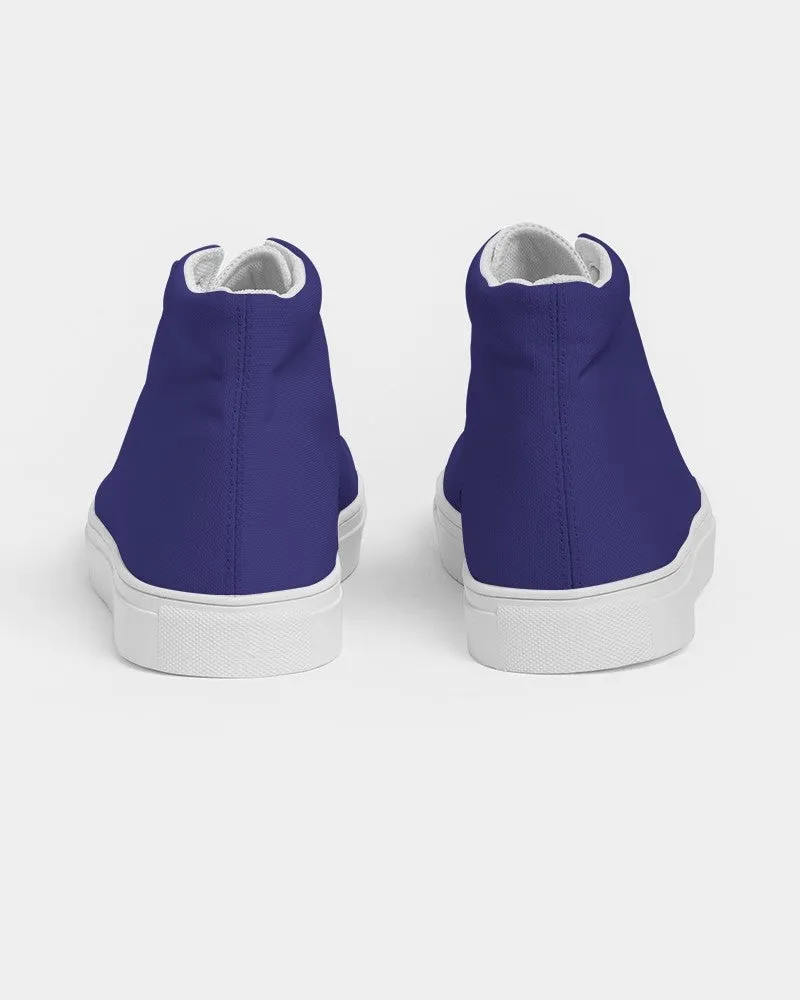 Shaded Blue High-Top Canvas Sneakers | Women's | C100M100Y0K30