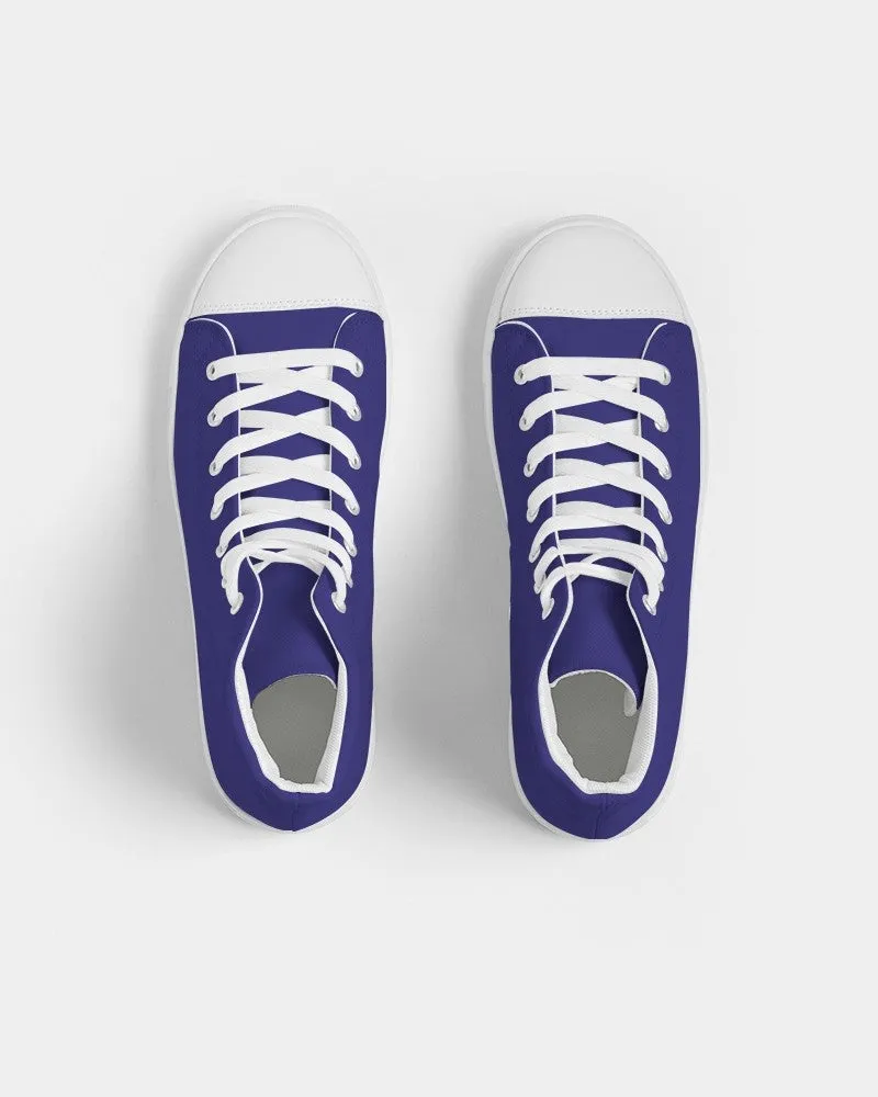 Shaded Blue High-Top Canvas Sneakers | Women's | C100M100Y0K30