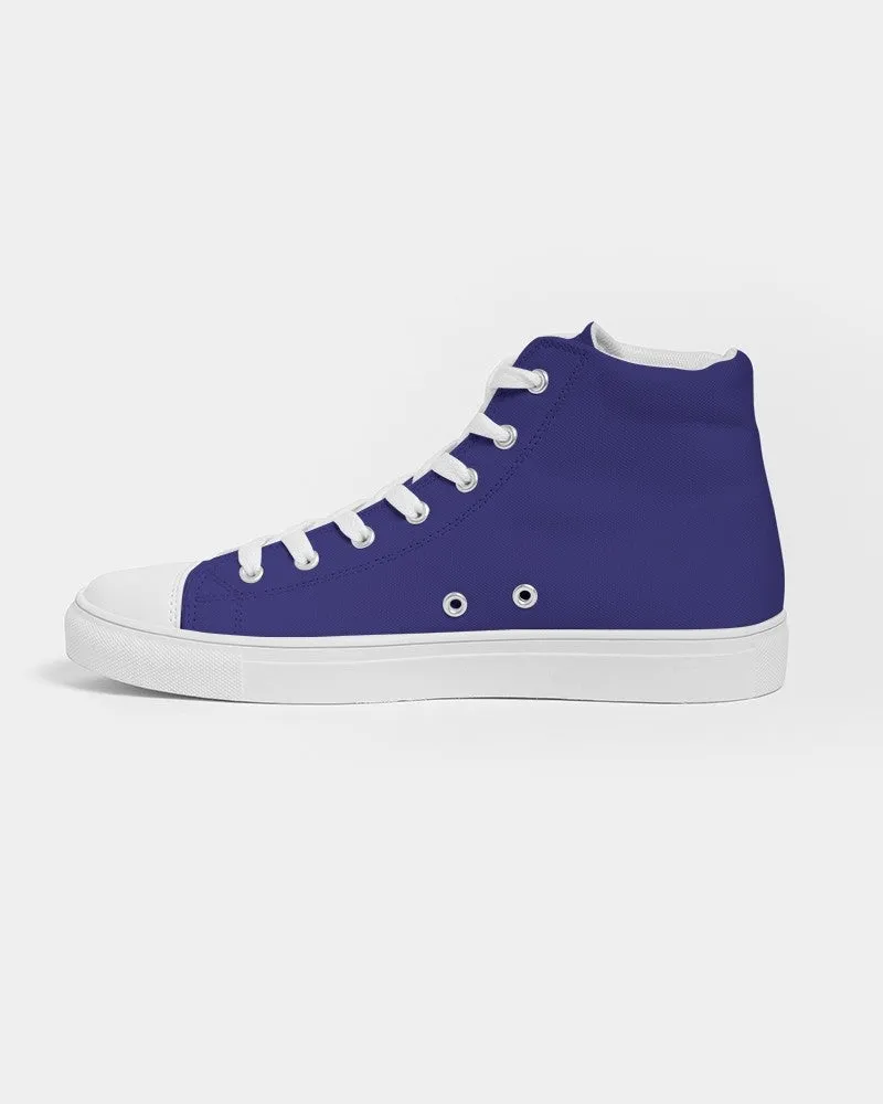 Shaded Blue High-Top Canvas Sneakers | Women's | C100M100Y0K30