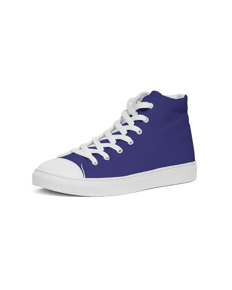 Shaded Blue High-Top Canvas Sneakers | Women's | C100M100Y0K30