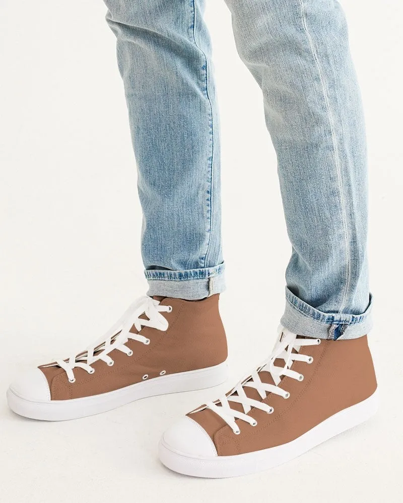 Shaded Pastel Orange High-Top Canvas Sneakers | Men's | C0M45Y60K30