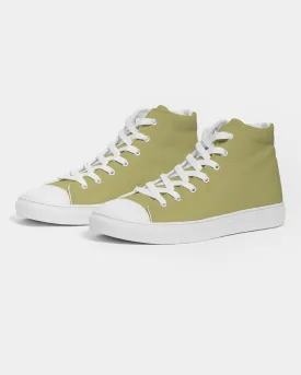 Shaded Pastel Yellow High-Top Canvas Sneakers | Women's | C0M0Y60K30