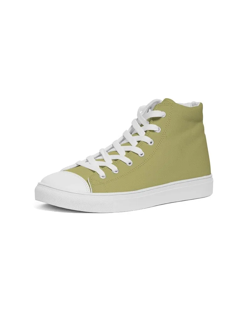 Shaded Pastel Yellow High-Top Canvas Sneakers | Women's | C0M0Y60K30