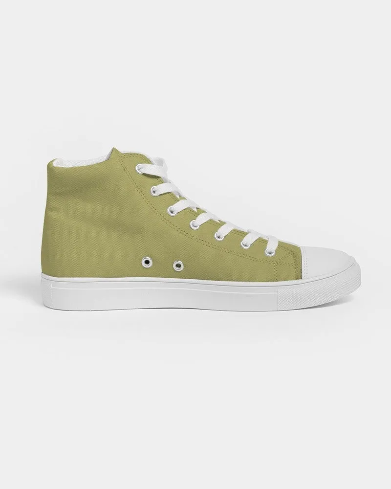 Shaded Pastel Yellow High-Top Canvas Sneakers | Women's | C0M0Y60K30