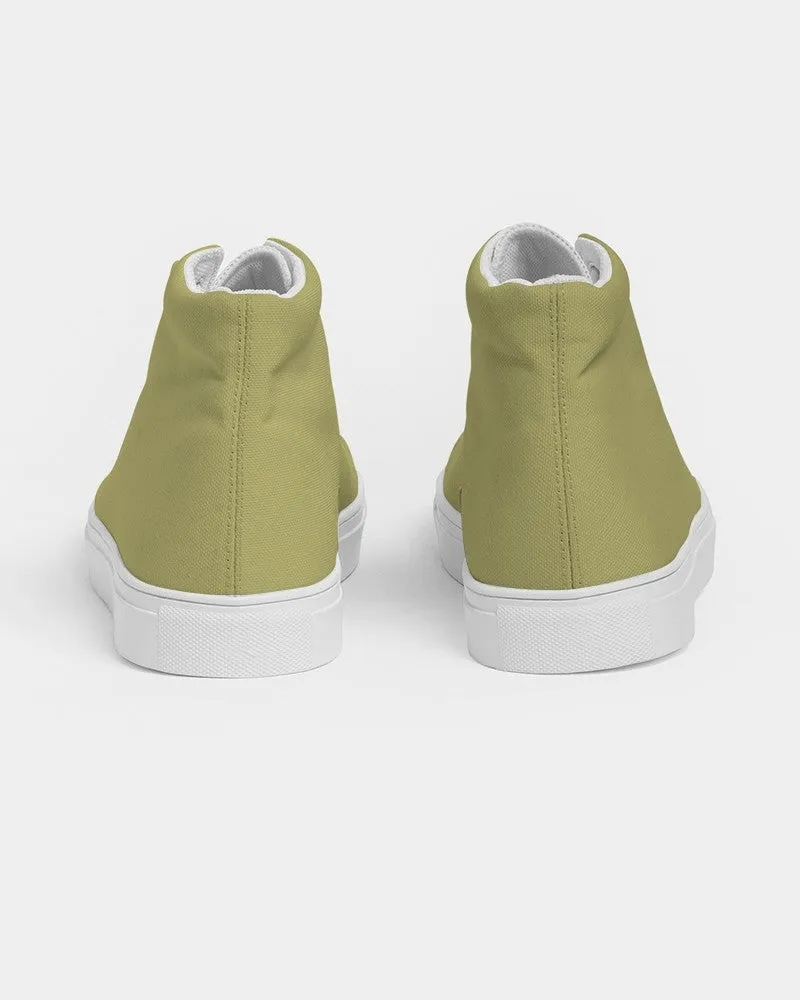 Shaded Pastel Yellow High-Top Canvas Sneakers | Women's | C0M0Y60K30