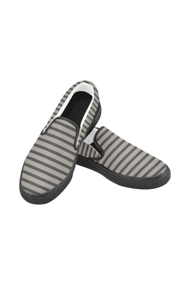 Striped Men's Slip-on Canvas Shoes