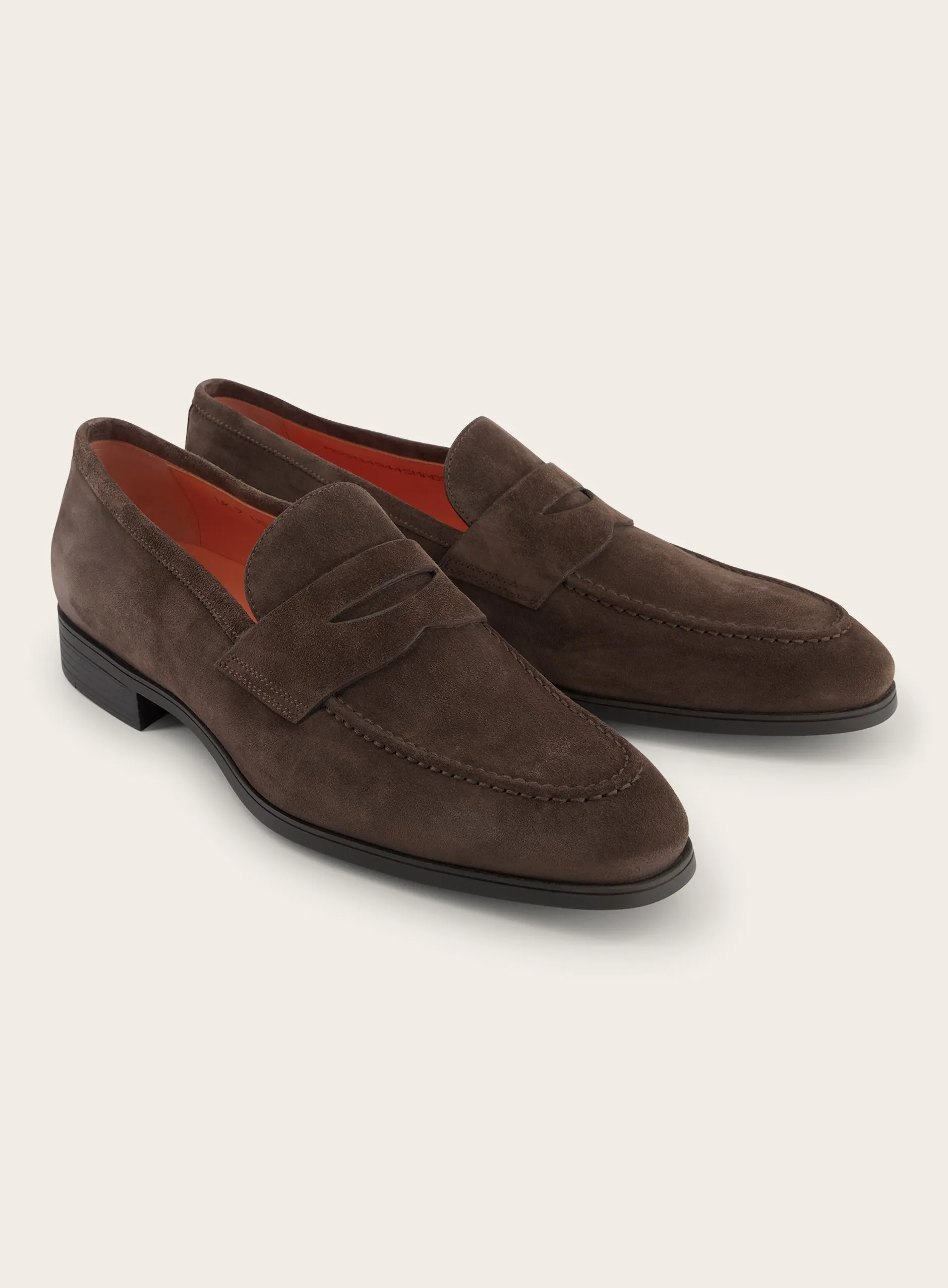 Suède penny loafers