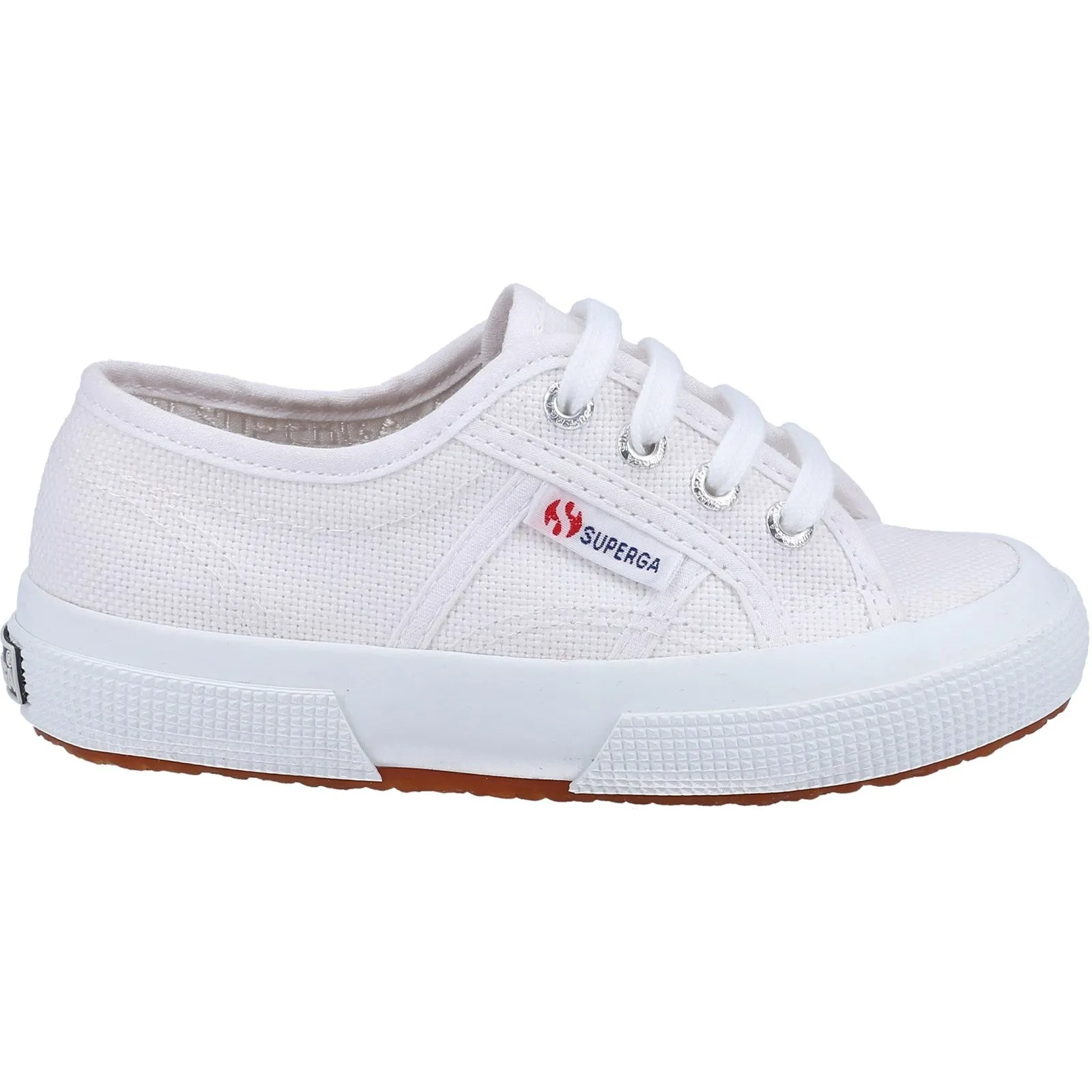 Superga 2750 Jcot Classic Girls Boys White Canvas Shoe