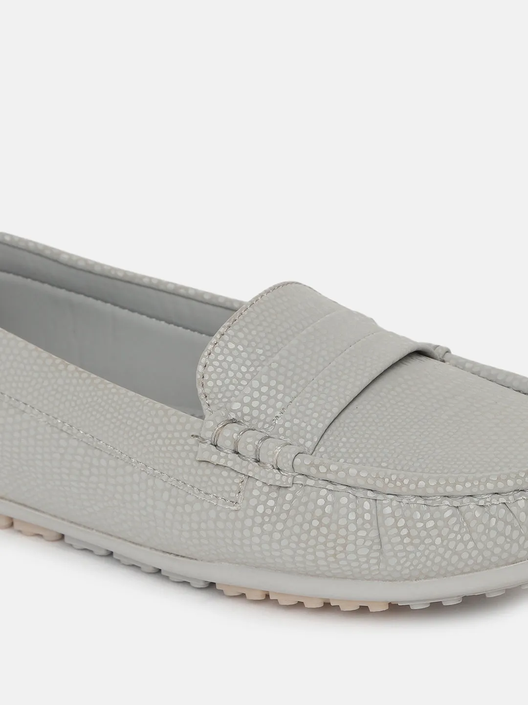 Textured PU Penny Loafers