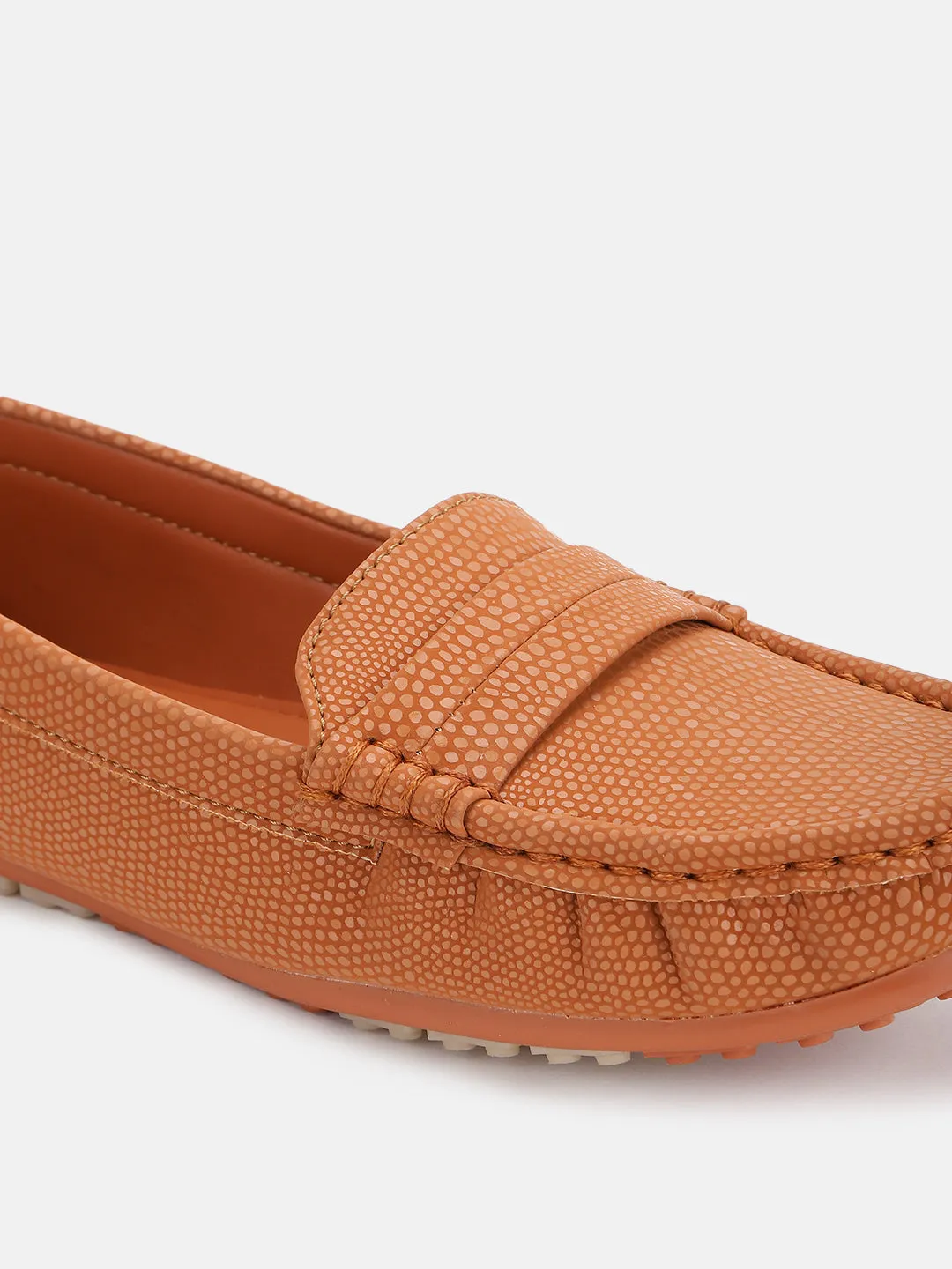 Textured PU Penny Loafers