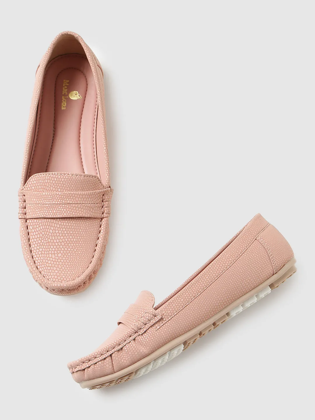 Textured PU Penny Loafers