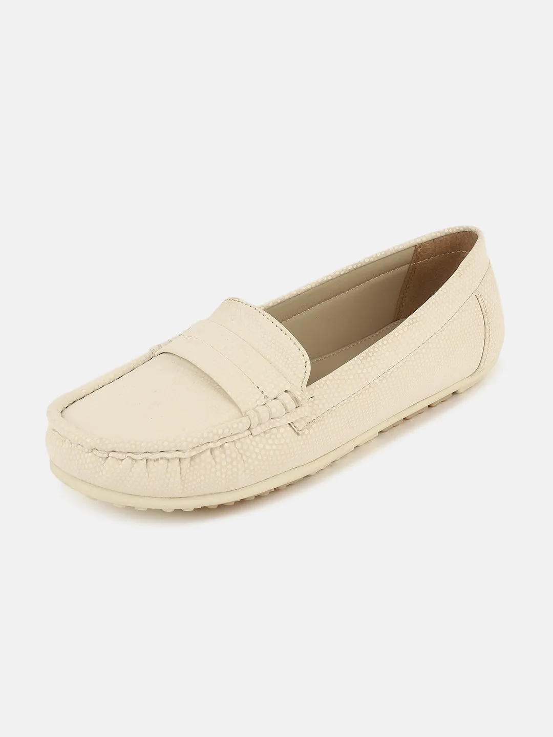 Textured PU Penny Loafers