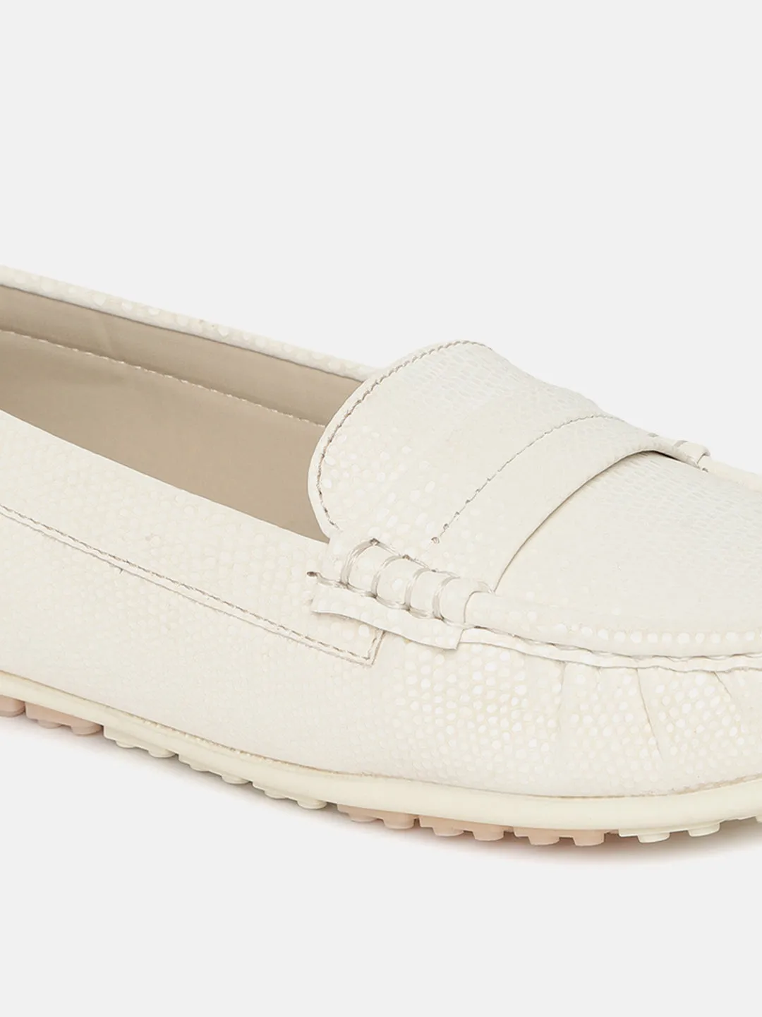 Textured PU Penny Loafers